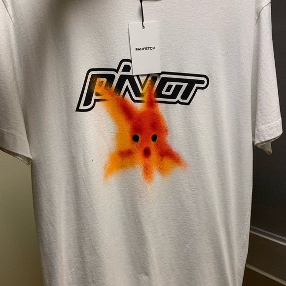 Off white Pivot fish shirt Large in size - Picture 3 of 5